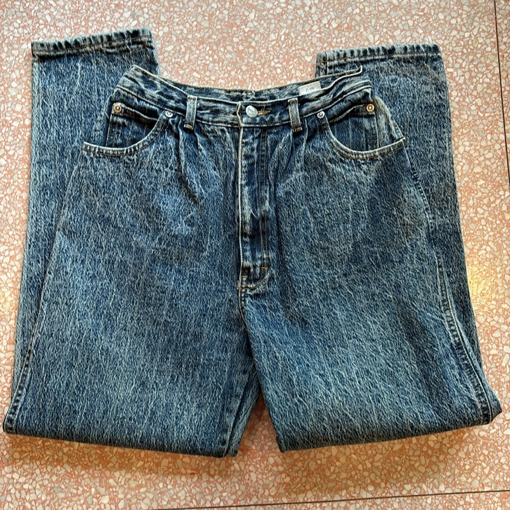 Vintage 1980’s Sasson Acid/Stone Washed High Waisted Pinstriped Jeans - Picture 3 of 16